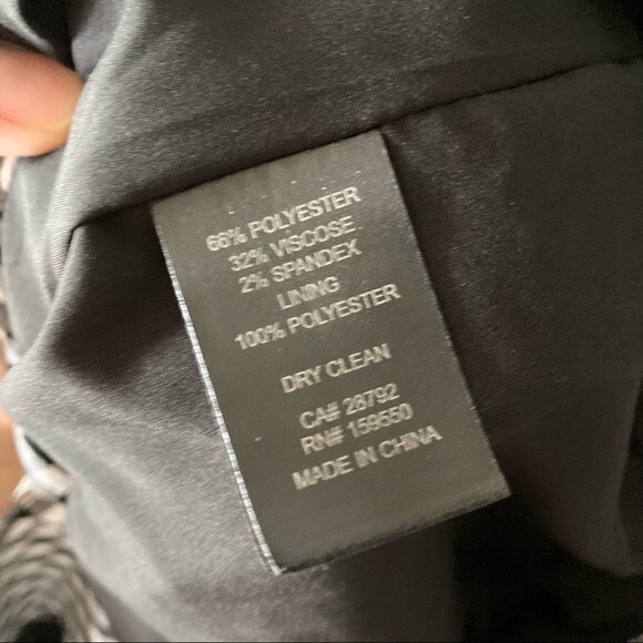 Maison d'Amelie Gingham Check One Button Blazer‎ Black White Size XS - Picture 7 of 8